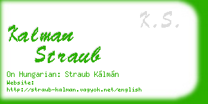 kalman straub business card