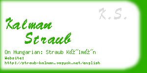 kalman straub business card